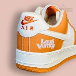 Nike Air Force 1 x Louis Vuitton Orange Casual Sneakers For Men