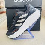 Adidas Dark Grey Black Silver Running Sneakers Lightweight & Comfortable for Everyday Wear