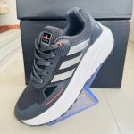 Adidas Dark Grey Black Silver Running Sneakers Lightweight & Comfortable for Everyday Wear