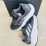 Adidas Dark Grey Black Silver Running Sneakers Lightweight & Comfortable for Everyday Wear