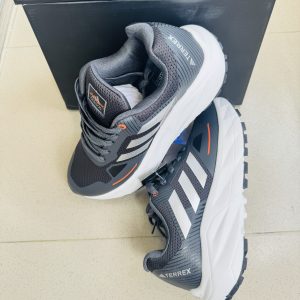 Adidas Dark Grey Black Silver Running Sneakers Lightweight & Comfortable for Everyday Wear